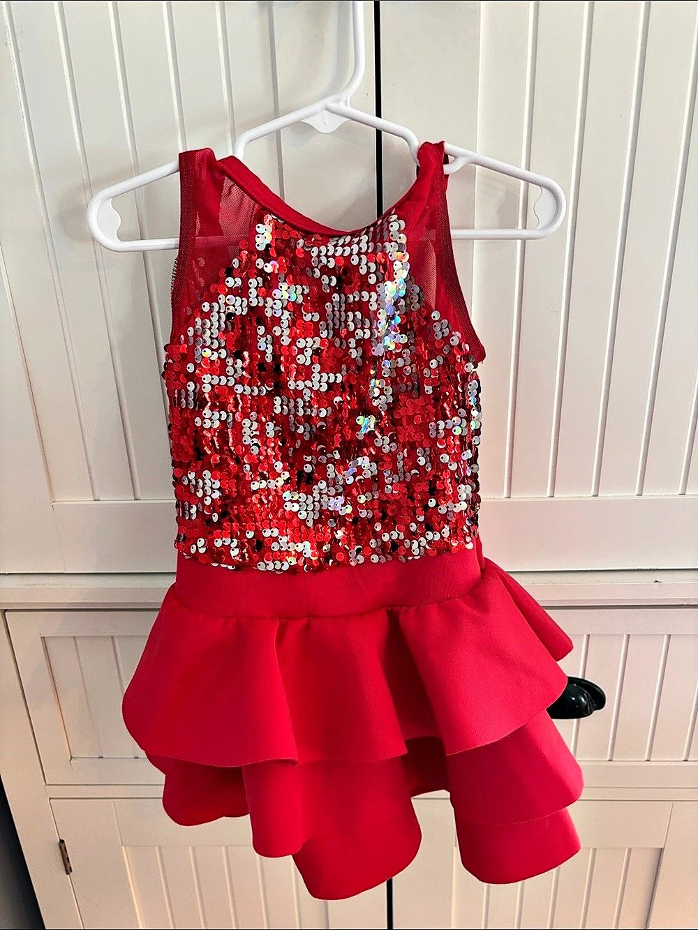 Weissman Girls' Sequin Ruffle Dress Size Small Like New